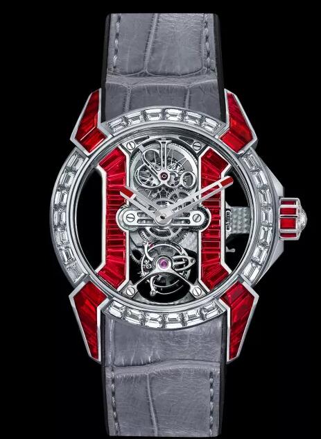 Jacob & Co. EPIC X TOURBILLON BAGUETTE WHITE GOLD RUBIES Watch Replica EX500.60.BD.BR.A Jacob and Co Watch Price